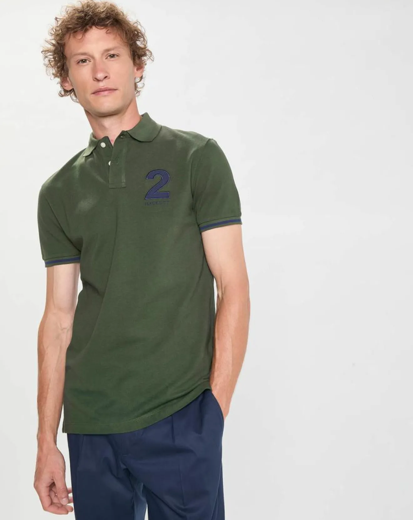 Homme Hackett London Polo Regular Fit manches courtes Numéro vert