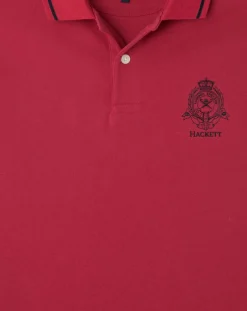 Homme Hackett London Polo Regular Fit piqué Blason rouge