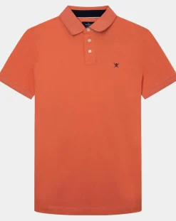 Best Hackett London Polo Regular Fit uni piqué orange moyen