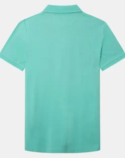 New Hackett London Polo Regular Fit uni piqué vert clair