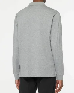 Homme Hackett London Polo Regular Fit zippé gris moyen