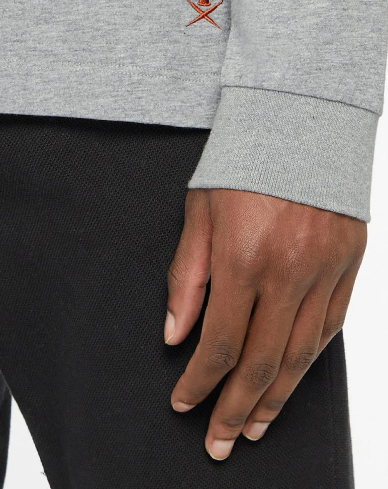 Homme Hackett London Polo Regular Fit zippé gris moyen