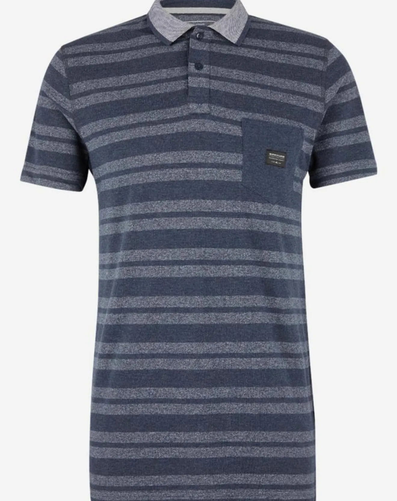Discount Quiksilver Polo Remember When rayures bleu foncé/bleu gris