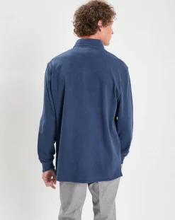 Homme Hackett London Polo Slim Fit en Jersey Rugby bleu