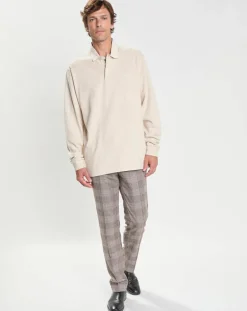 Discount Hackett London Polo Slim Fit en Jersey Rugby écru