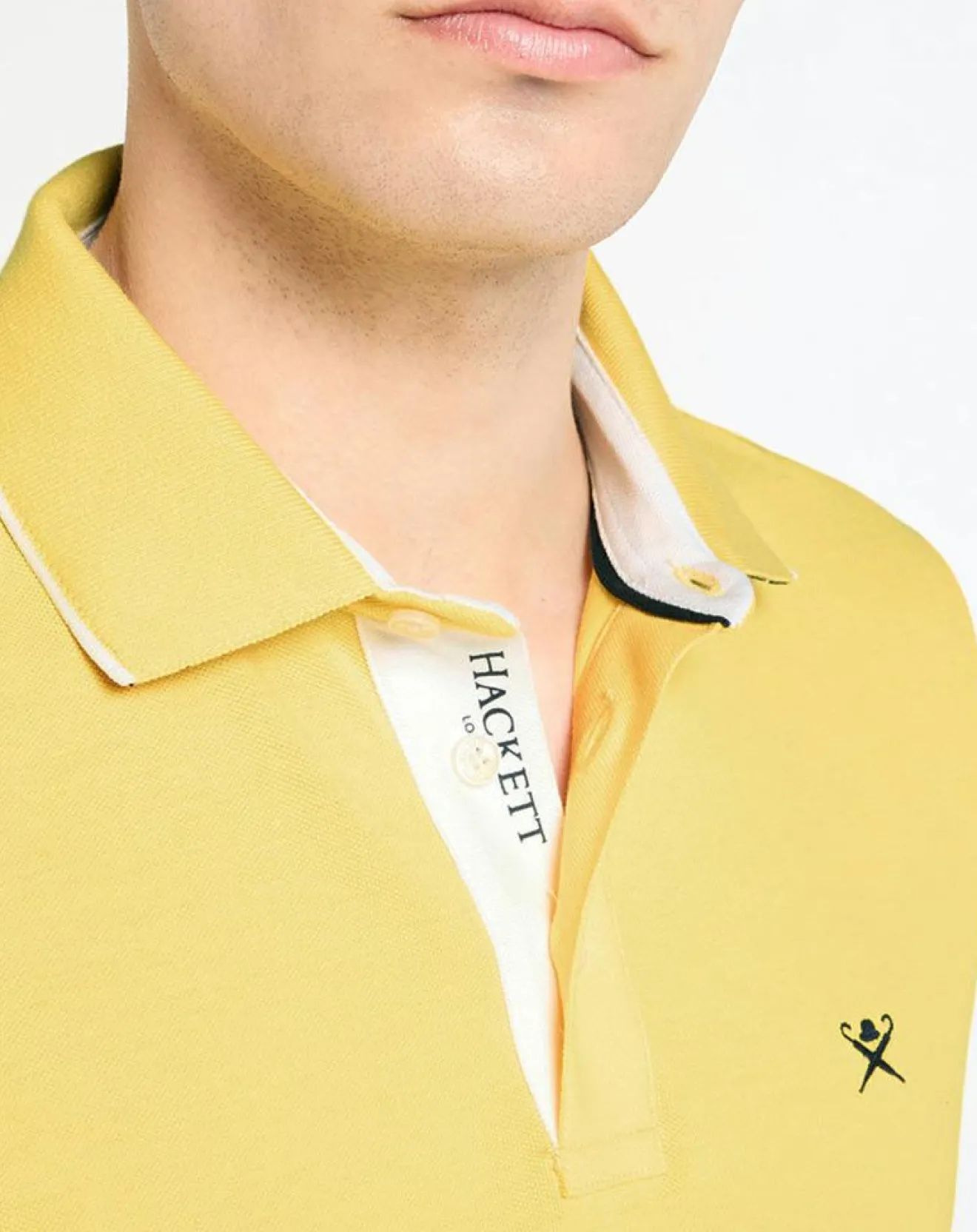 Homme Hackett London Polo Slim Fit jaune
