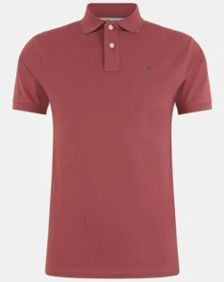Homme Hackett London Polo Slim Fit manches courtes uni piqué rouge