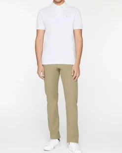 Sale Hackett London Polo Slim Fit uni blanc
