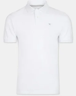 Sale Hackett London Polo Slim Fit uni blanc