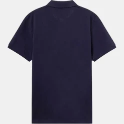 Hot Hackett London Polo Slim Fit uni Piqué bleu marine
