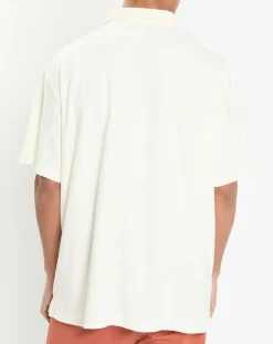 New Hackett London Polo Slim Fit uni éponge écru