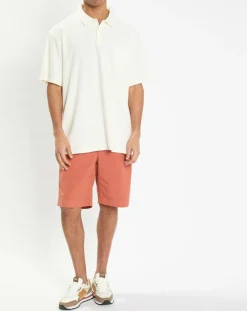 New Hackett London Polo Slim Fit uni éponge écru