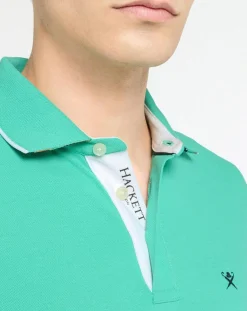 Homme Hackett London Polo Slim Fit vert moyen