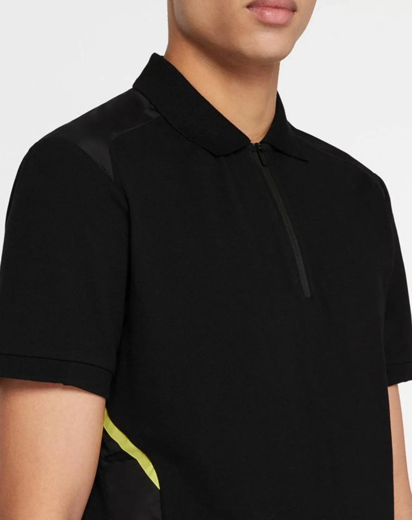 Homme Hackett London Polo Slim Fit zippé Aston Martin Racing body bisoter noir