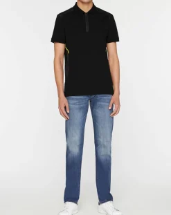 Homme Hackett London Polo Slim Fit zippé Aston Martin Racing body bisoter noir