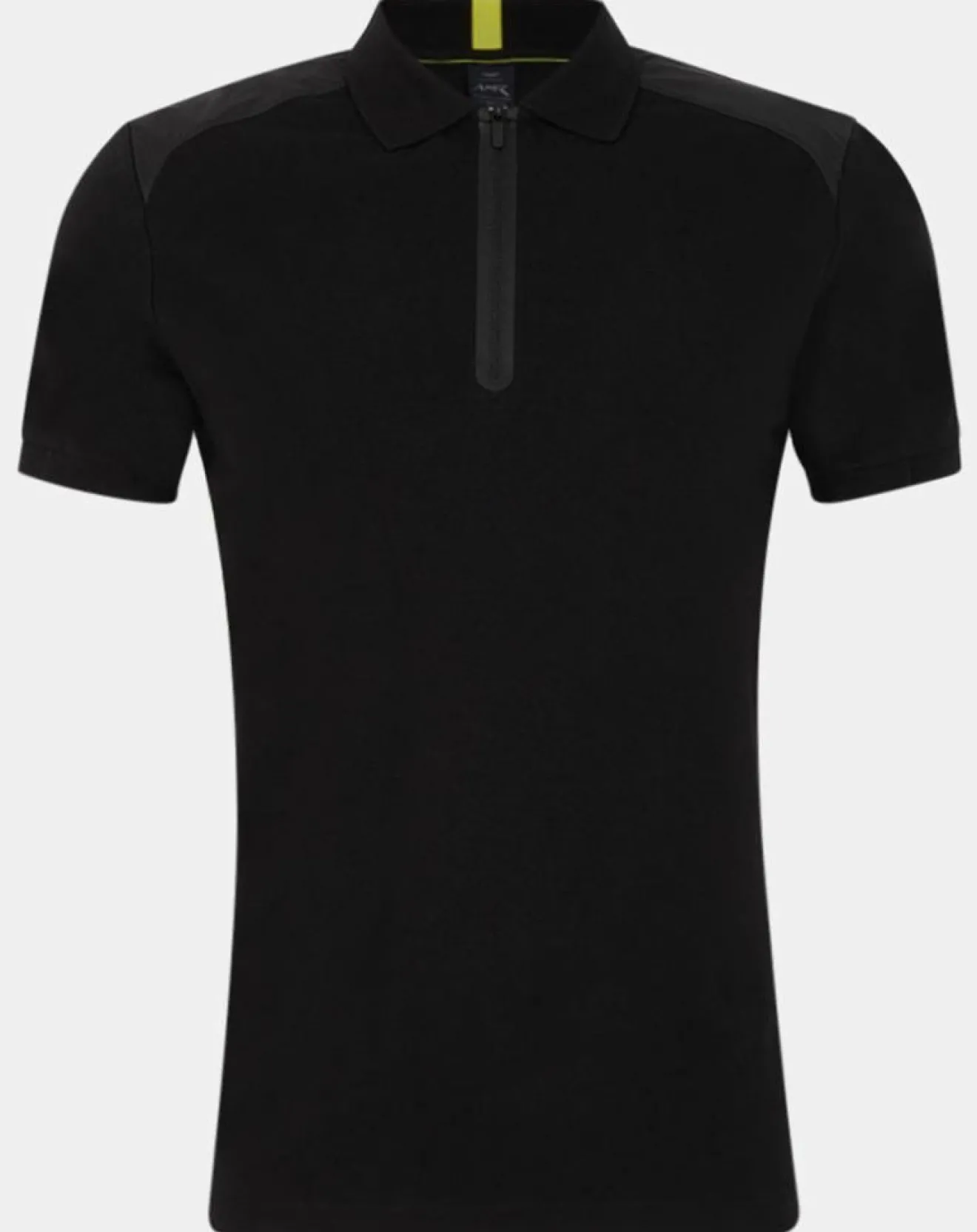 Homme Hackett London Polo Slim Fit zippé Aston Martin Racing body bisoter noir