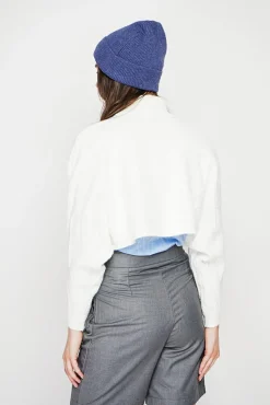 Sale C&Jo Poncho court col roulé naturel