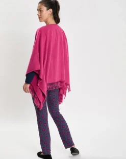 Femme Le Chat Poncho en Laine mélangée Foehn pivoine