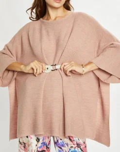 Femme Lauren Vidal Poncho en Laine mélangée Store rose antique