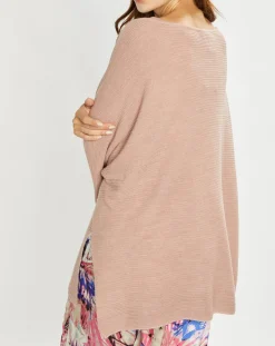 Femme Lauren Vidal Poncho en Laine mélangée Store rose antique