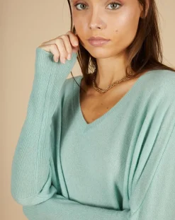 Discount Cashmere Tribu Poncho large 100% Cachemire Emma col V amande