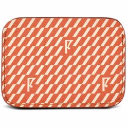 Femme Maison Faret Porte-cartes en Toile enduite orange - 7.5x10.5x0.5 cm