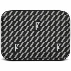 Femme Maison Faret Porte-cartes en Toile enduite noir/gris - 7.5x10.5x0.5 cm