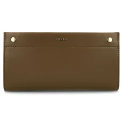 Femme Furla Portefeuille en Cuir Continental Lady M marron 18.5x9.5 cm