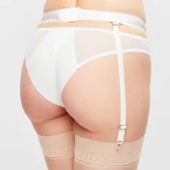 Femme La Perla Porte-jarretelles en Soie mélangée Windflower blanc