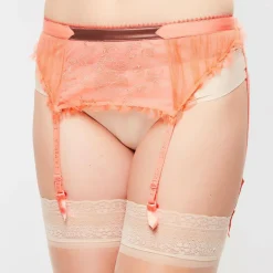 Sale La Perla Porte-jarretelles Via Delle Rose corail