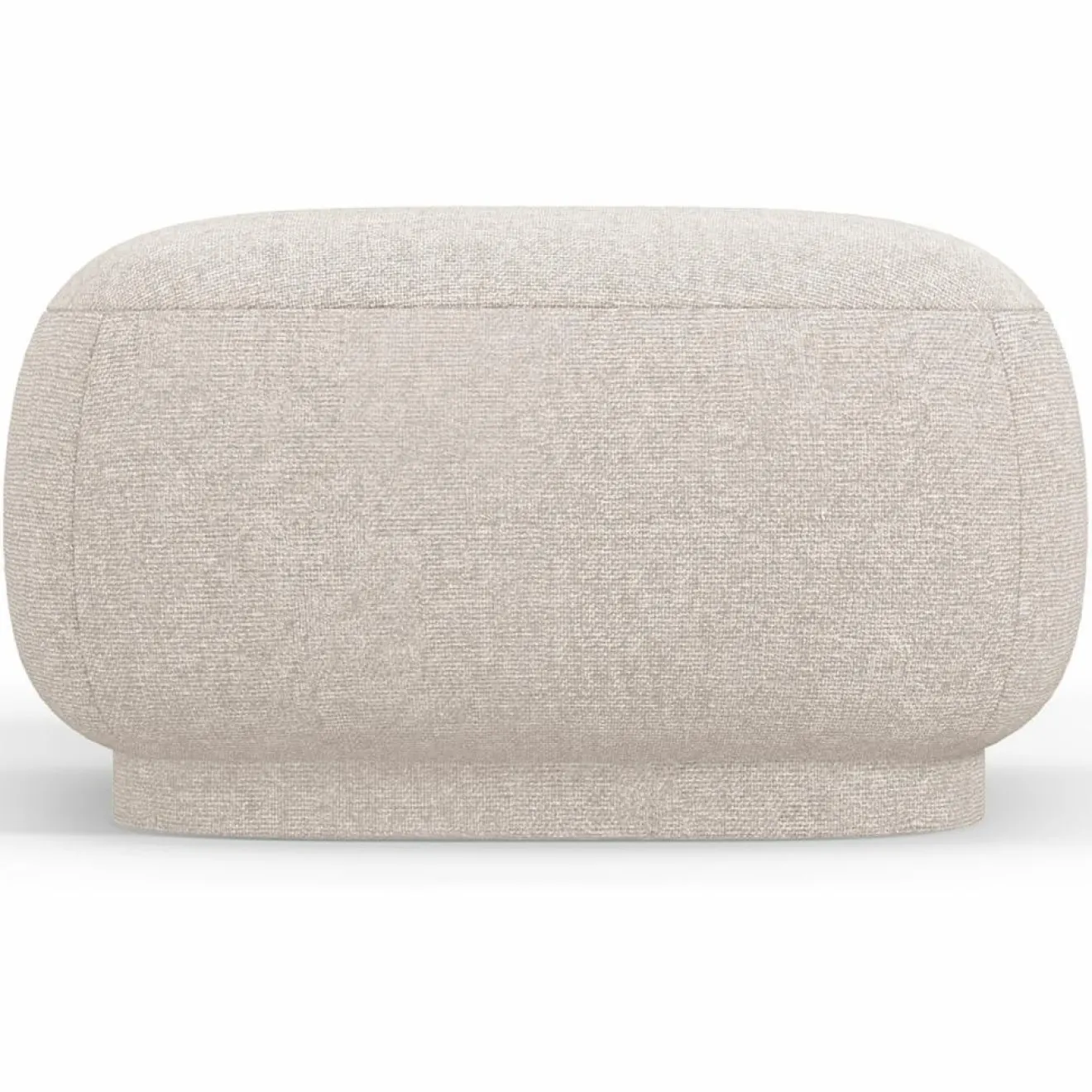 Mazzini Sofas Pouf Linden Chenille beige - 65x65x39 cm