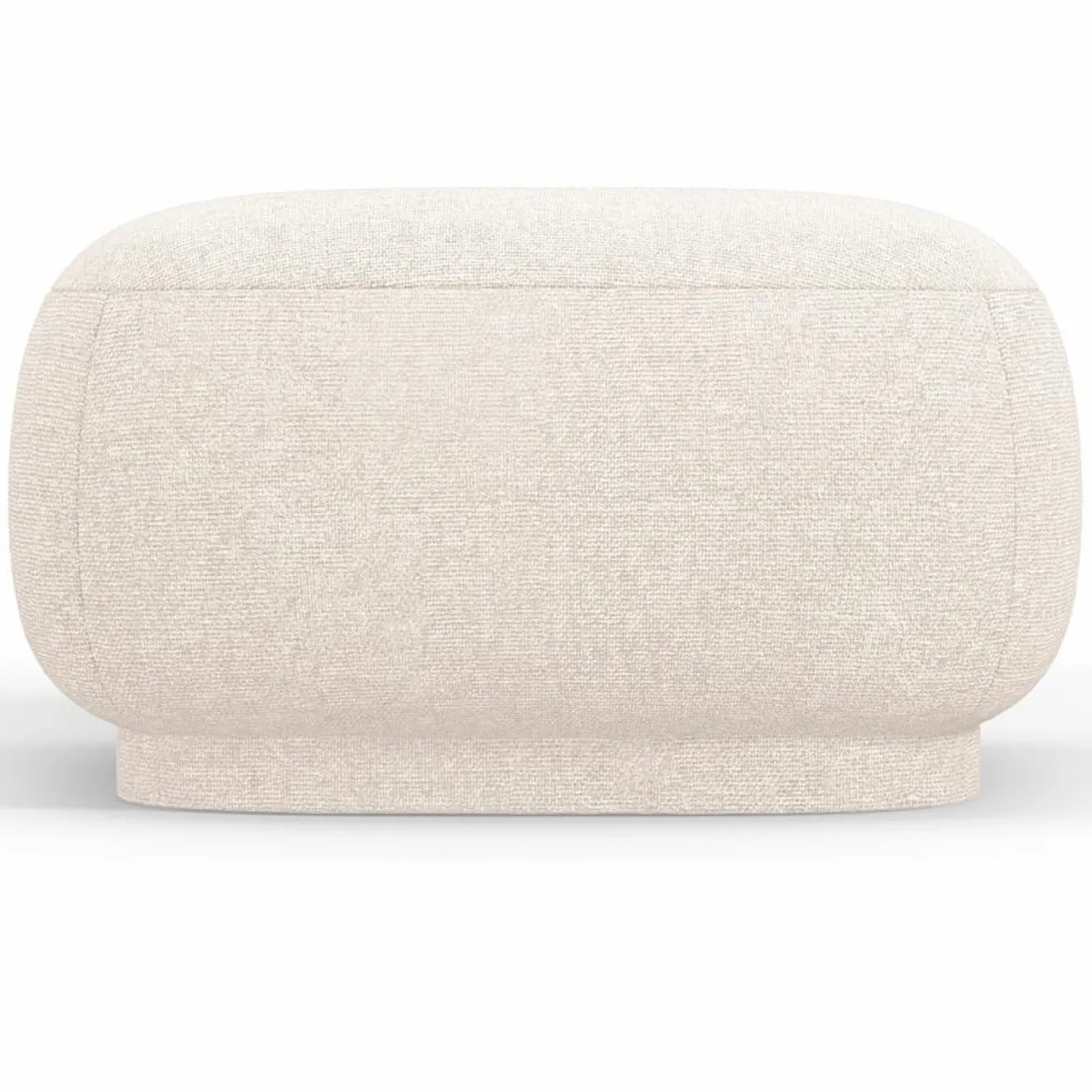 Online Mazzini Sofas Pouf Linden Chenille beige clair - 65x65x39 cm