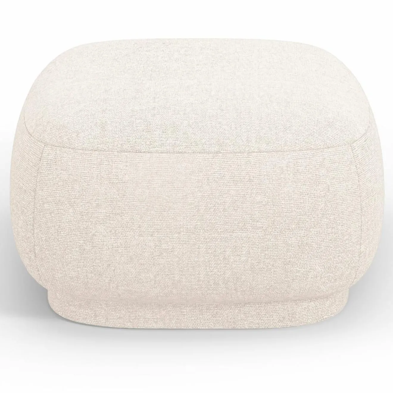 Online Mazzini Sofas Pouf Linden Chenille beige clair - 65x65x39 cm