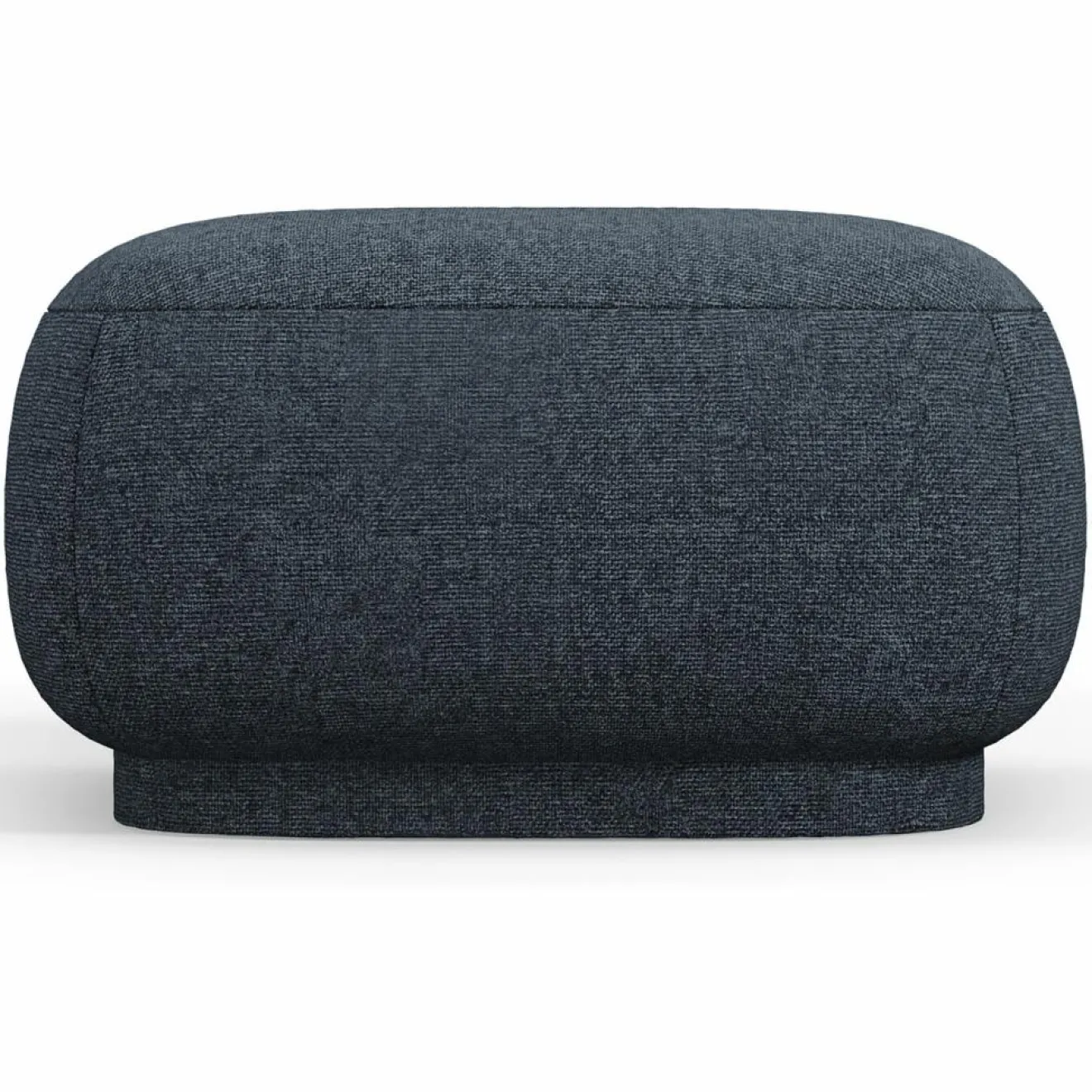 Outlet Mazzini Sofas Pouf Linden Chenille bleu - 65x65x39 cm