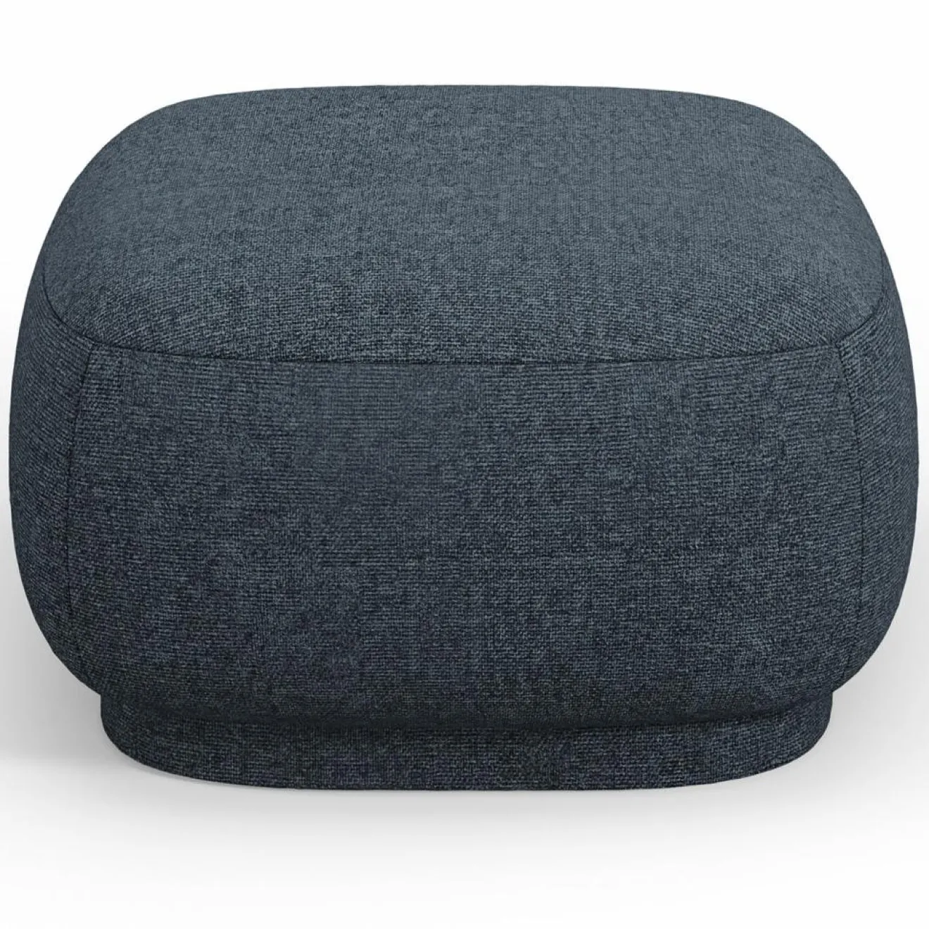 Outlet Mazzini Sofas Pouf Linden Chenille bleu - 65x65x39 cm