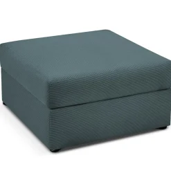 Online Mazzini Sofas Pouf Quince bleu - 64x64x37 cm