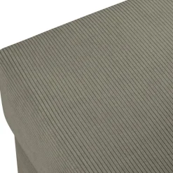 Sale Mazzini Sofas Pouf Quince Velours côtelé gris clair - 64x64x37 cm