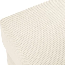 Discount Mazzini Sofas Pouf Quince Velours côtelé beige clair - 64x64x37 cm