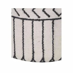 Bois & Chiffons Pouf tribal 55 cm de haut Acacia M&M offer Gris argent - 40x40x55 cm