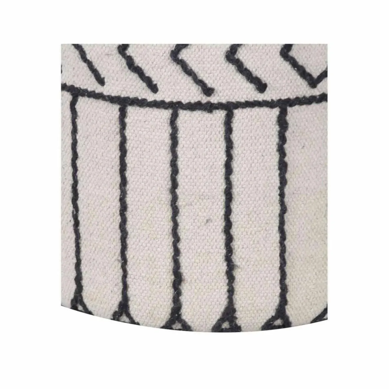 Bois & Chiffons Pouf tribal 55 cm de haut Acacia M&M offer Gris argent - 40x40x55 cm