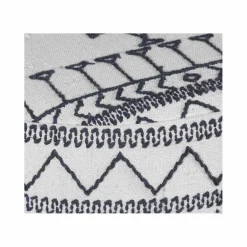 Bois & Chiffons Pouf tribal rond 90 cm Acacia M&M offer Gris argent - 90x90x45 cm