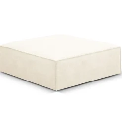 Mazzini Sofas Pouf Vanda beige clair - 100x80x36 cm