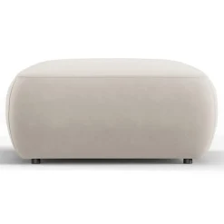 Mazzini Sofas Pouf Velours Jasmin beige - 75x75x36 cm