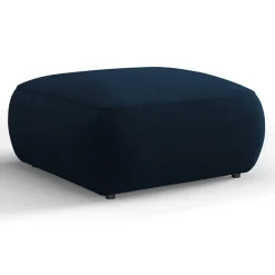 Outlet Mazzini Sofas Pouf Velours Jasmin bleu roi - 75x75x36 cm