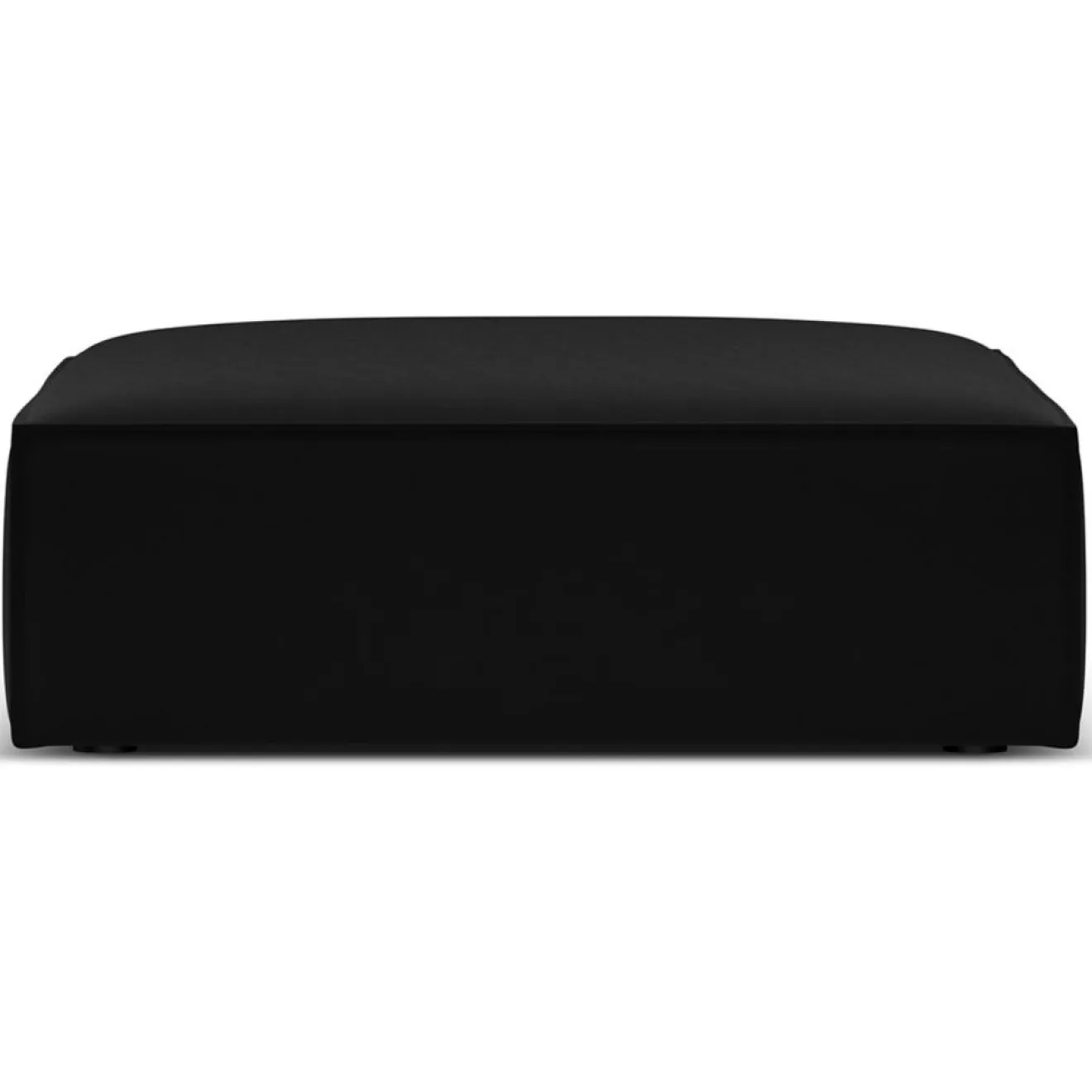 Clearance Mazzini Sofas Pouf Velours Vanda noir - 100x80x36 cm