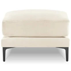 Online Mazzini Sofas Pouf Velours Venus beige clair - 65x65x47 cm