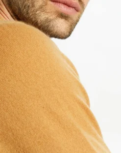 Homme Galeries Lafayette Pull 100% Cachemire Aron col rond beige