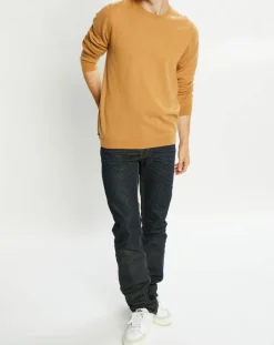 Homme Galeries Lafayette Pull 100% Cachemire Aron col rond beige