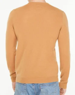 Homme Galeries Lafayette Pull 100% Cachemire Aron col rond beige