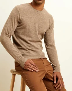 Homme Uverny Pull 100% Cachemire col rond London pavé